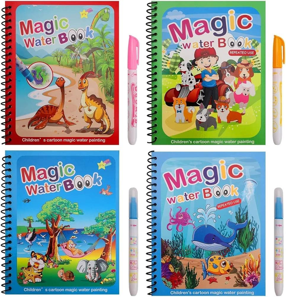 Magic Water Book for Kids  Reusable, Mess-Free Fun!